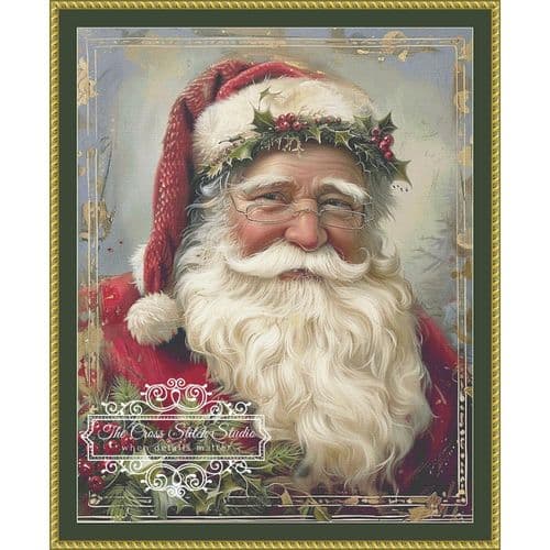 The Cross Stitch Studio Father Christmas printed cross stitch chart