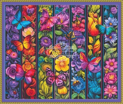 The Cross Stitch Studio Flowers and Flyers Printed cross stitch chart