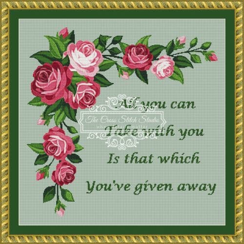 The Cross Stitch Studio Give And Take printed cross stitch chart