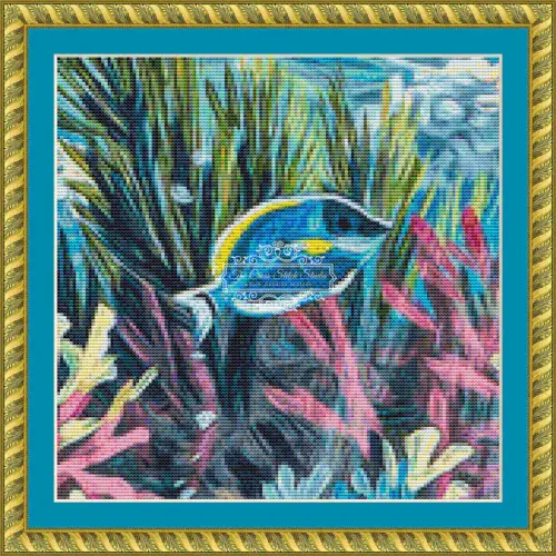 The Cross Stitch Studio Go Fish Crop Snippet printed cross stitch chart