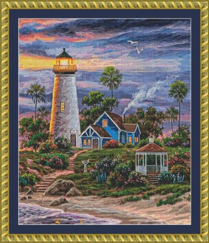 The Cross Stitch Studio Honeymoon Sunset Crop printed cross stitch chart