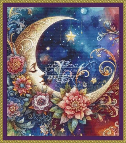The Cross Stitch Studio Magical Moon printed cross stitch chart