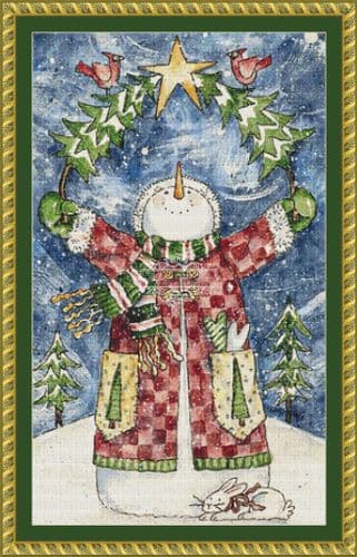 The Cross Stitch Studio Merry Christmas Crop printed cross stitch chart