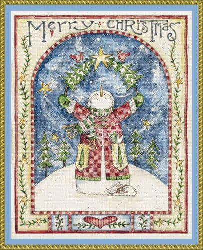 The Cross Stitch Studio Merry Christmas printed cross stitch chart