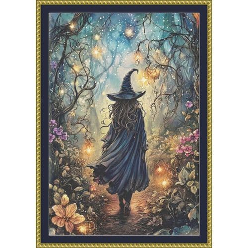 The Cross Stitch Studio Moon Witch  printed cross stitch chart