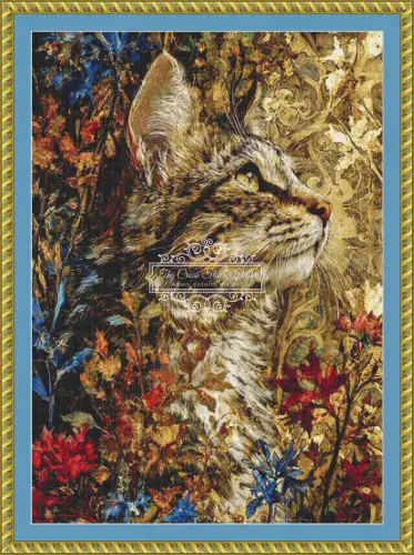 The Cross Stitch Studio Ornamental Feline printed cross stitch chart