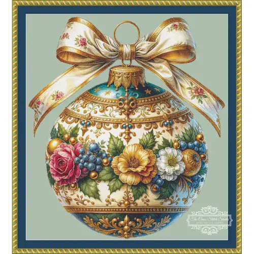 The Cross Stitch Studio Ornaments Floral Ornament printed cross stitch chart