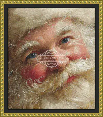 The Cross Stitch Studio Portrait Of Santa Crop Mini printed cross stitch chart