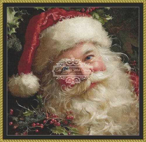 The Cross Stitch Studio Portrait Of Santa printed cross stitch chart
