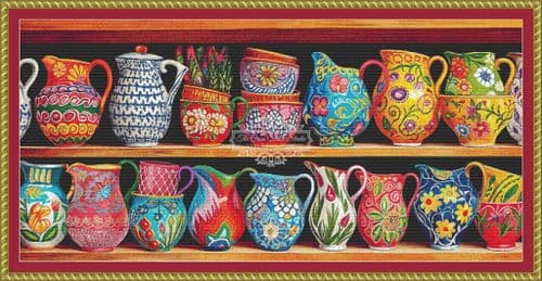 The Cross Stitch Studio Pretty As A Pitcher Crop 2 printed cross stitch chart