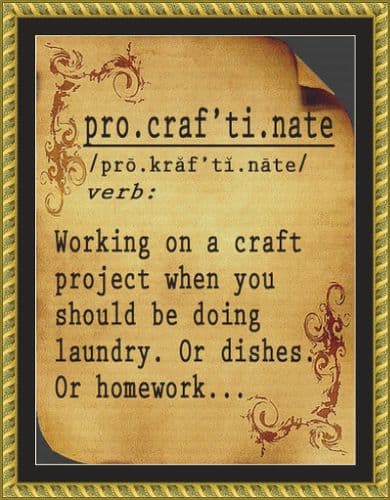 The Cross Stitch Studio Procrafinate printed cross stitch chart