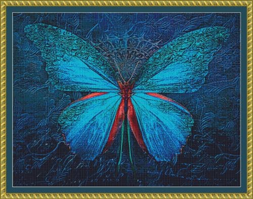The Cross Stitch Studio Queen Victoria Butterfly printed cross stitch chart