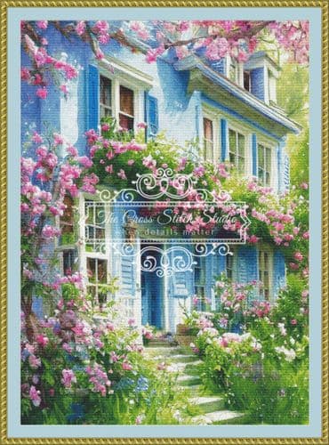 The Cross Stitch Studio Rambling Rose  printed cross stitch chart