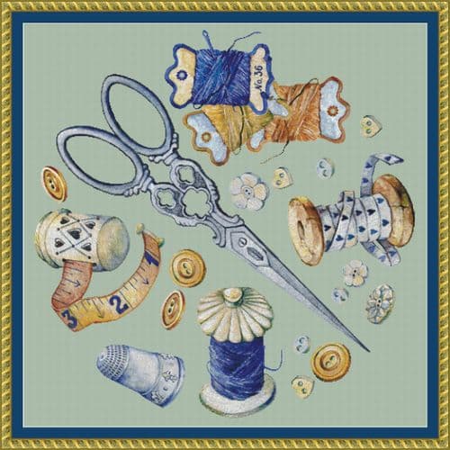 The Cross Stitch Studio Sew What printed cross stitch chart