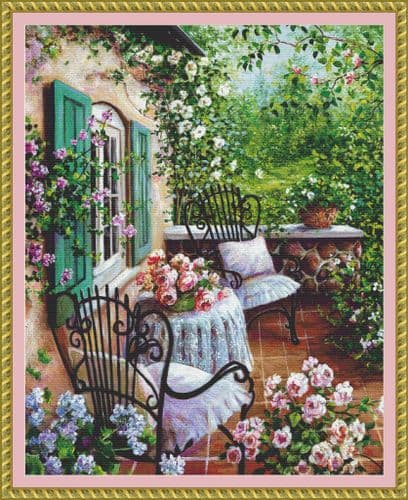 The Cross Stitch Studio Sharing the Gift printed cross stitch chart