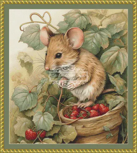 The Cross Stitch Studio Strawberry Picking printed cross stitch chart