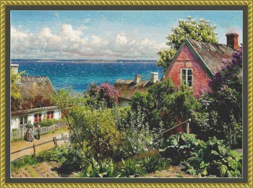 The Cross Stitch Studio Summer in Aalsgaarde printed cross stitch chart
