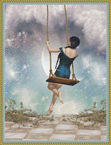 The Cross Stitch Studio Swinging on a Star printed cross stitch chart