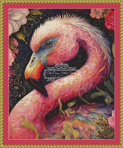 The Cross Stitch Studio Tropical Birds Havana printed cross stitch chart