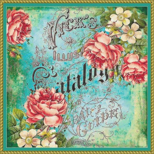 The Cross Stitch Studio Vicks Roses Catalog printed cross stitch chart
