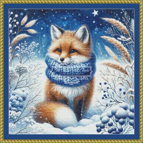 The Cross Stitch Studio Winter Animals Winter Fox printed cross stitch chart