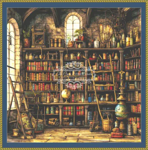 The Cross Stitch Studio Wizards Library Lockhart printed cross stitch chart