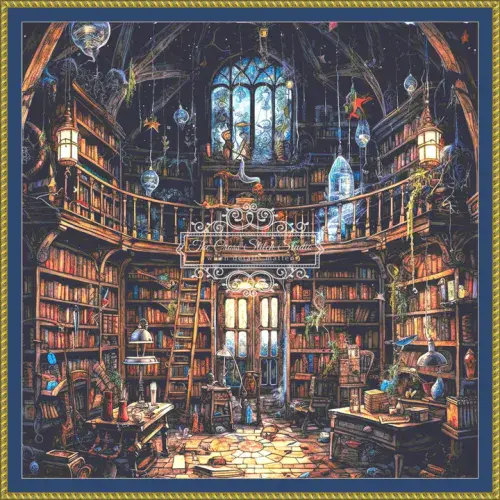 The Cross Stitch Studio Wizards Library Trelawney printed cross stitch chart