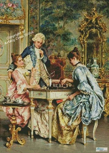 The Game of Chess by Artecy printed cross stitch chart