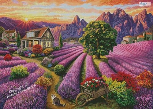 The Landscape of Provence by Artecy printed cross stitch chart