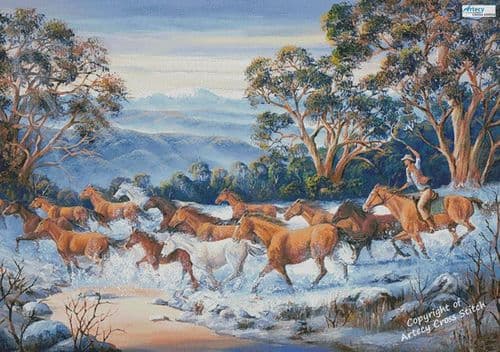 The Man from Snowy River (Large) by Artecy printed cross stitch chart