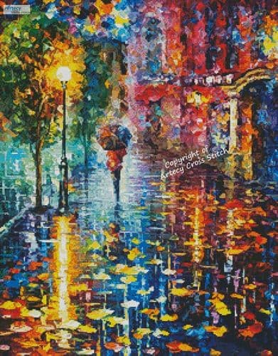 The Night Rain by Artecy printed cross stitch chart