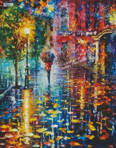 The Night Rain (Large) by Artecy printed cross stitch chart