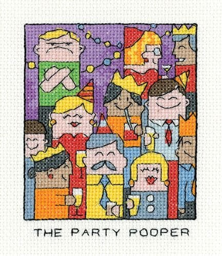 The Party Pooper cross stitch kit - Simply Heritage