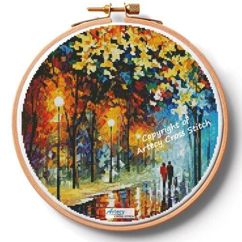 The Warmth of Friends Hoop (Extra Large) by Artecy printed cross stitch chart