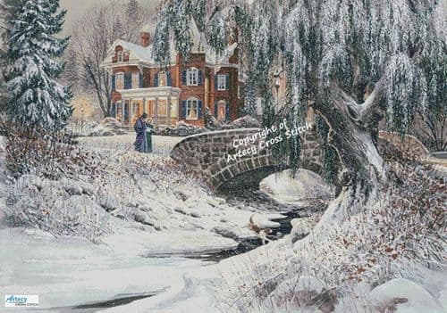 The Winter Lace Painting (Large) by Artecy printed cross stitch chart