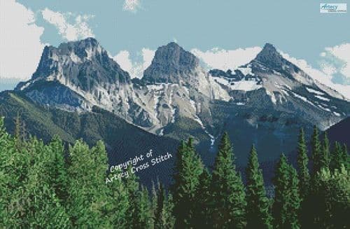 Three Sisters, Canmore by Artecy printed cross stitch chart