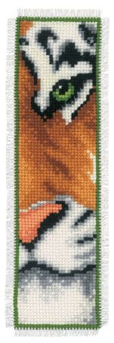 Tiger Bookmark Counted Cross Stitch Kit by Vervaco