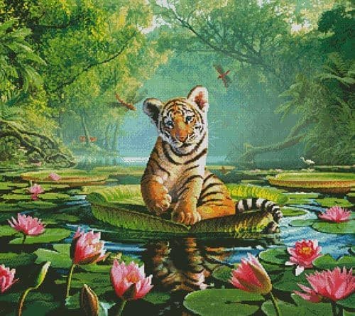 Tiger Lily by Artecy printed cross stitch chart