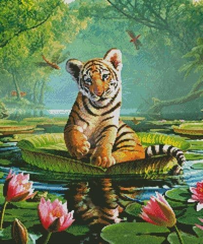 Tiger Lily (Crop) by Artecy printed cross stitch chart