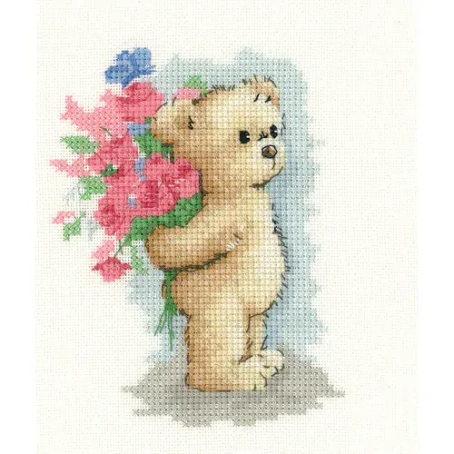 Toffee with Flowers cross stitch chart - Sue Hill