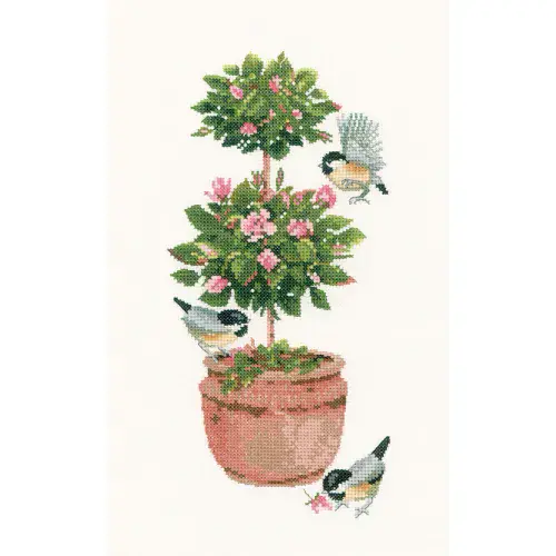 Topiary Rose cross stitch chart - Valerie Pfeiffer