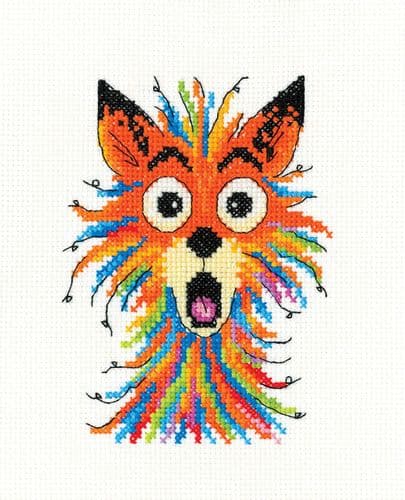 Totally Foxed cross stitch kit - Party Animals by Michaela Learner
