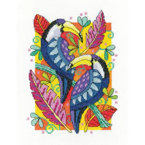 Toucans cross stitch chart - Karen Carter Collection