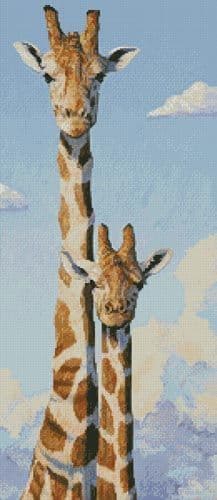 Two Heads in the Clouds by Artecy printed cross stitch chart