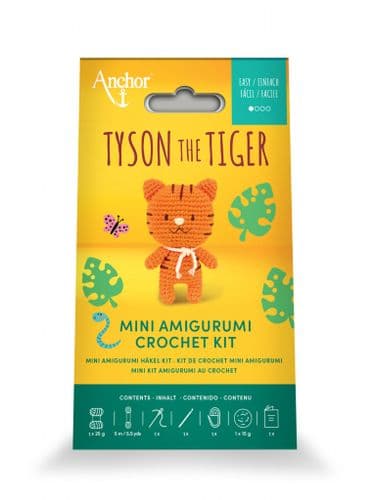 Tyson the Tiger Mini Amigurumi Crochet Kit by Anchor