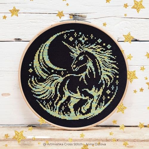 Unicorn cross stitch chart by Artmishka Cross Stitch