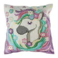 Unicorn cushion half cross stitch tapestry kit