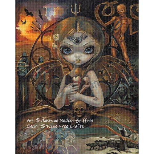 Unseelie Court  Famine by Paine Free Crafts printed cross stitch chart