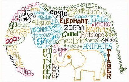 Ursula Michael Let's Go to the Zoo cross stitch chart