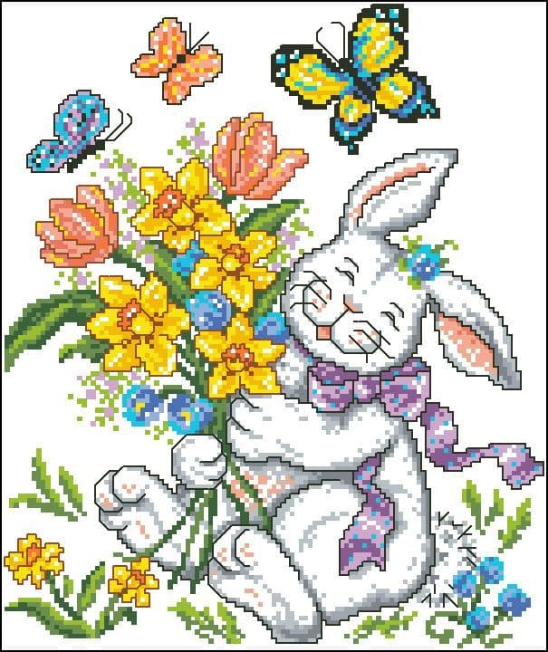Ursula Michael Spring Bunny cross stitch chart